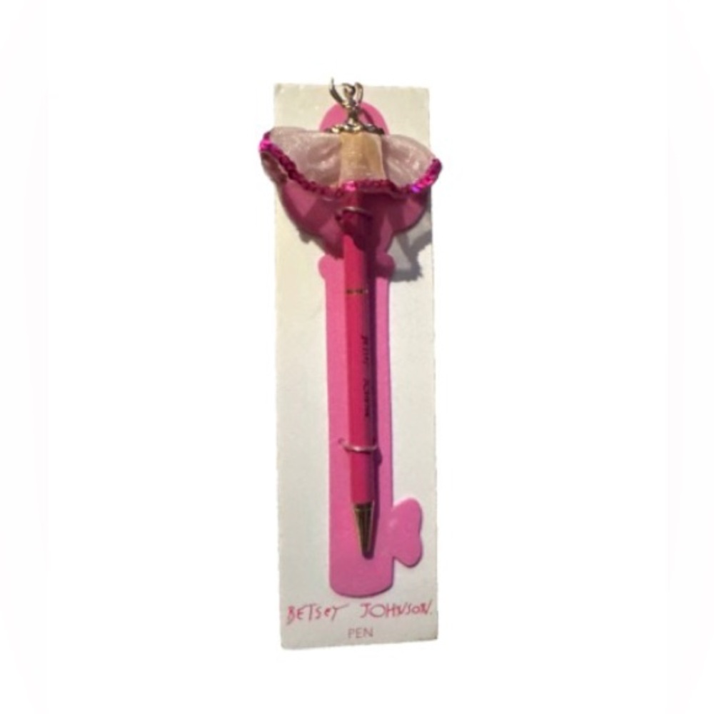 Betsey Johnson Pink ballerina Top Ballpoint Pen - Picture 2 of 5